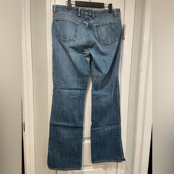 Eddie Bauer Flared Split Hem Medium Wash Denim Jeans Women’s Size 12 - Picture 4 of 12